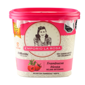 Frambuesa Menta Emporio La Rosa – helado artesanal con sabor auténtico