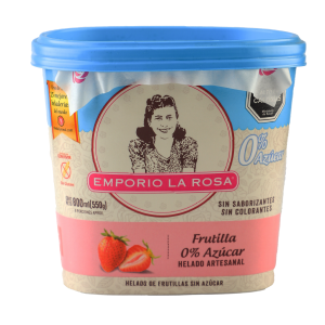 Frutilla 0 Azucar Emporio La Rosa – helado artesanal con sabor auténtico